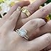 Ahloe Jewelry CEJUG 1.5Ct Cz Wedding Ring Sets for Him and Her Womens Mens Titanium Stainless Steel Rings Bands 18k Gold Couple Rings Size 9&8