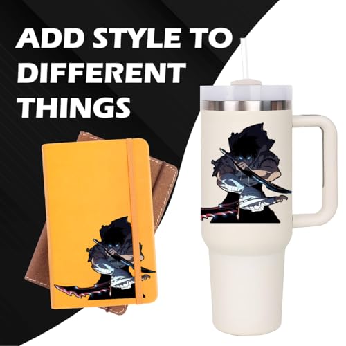 Image of Solo Leveling Peeker Anime Manga Decal Water Resistant Sticker Indoor Use Ideal for Laptop Window (Jin Woo Attack)