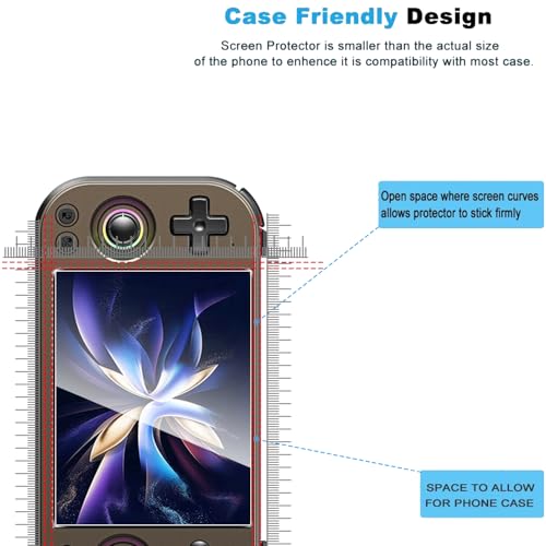 Natbok 2 Pack Compatible with Anbernic RG477M Screen Protector,Full Coverage 9H Tempered Glass Film,HD Clear Scratch Resistant,Bubble-Free for Anbernic RG477M Retro Game Screen Protector