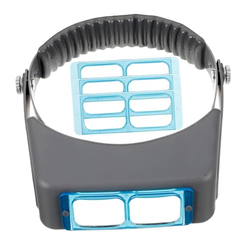 FOMIYES Electronic Repair Magnifier Loupe Glasses Headband Magnifier for Jewelry 4X Adjustable Multiples Men/Women