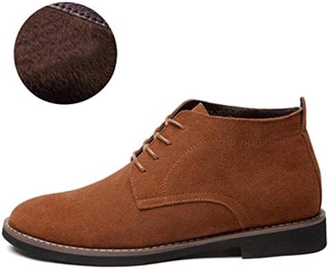 Perfectme Sneakers High-Top Suede Leather Shoes Men's Casual Business ShoesVelvet Shoes 4 Colors Yellow Plus Velvet 40