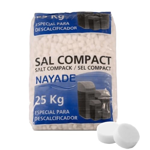 Galyon - Sal para Descalcificador de Agua Dómestico - 25 KG - Sal para Descalcificador de Agua - Sal natural en pastillas