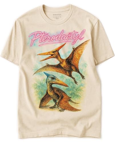Pterodactyl Tshirt for Men & Women - 100% Natural Raw & Undyed Heavyweight Cotton