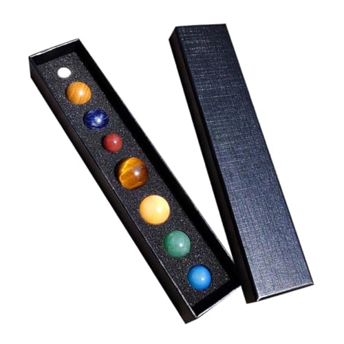 Garneck Decoración de Planetas de Piedra del Sistema Solar Set de 8 Piezas Minerales Decorativas Tamaño Compacto Colores Brillantes Adecuado para Escritorio y Educación Infantil
