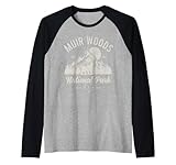 muir woods souvenirs parco nazionale escursionismo amante della natura maglia con maniche raglan