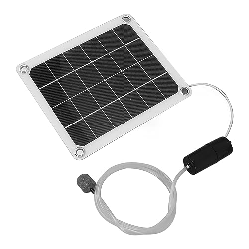 Bomba de aire solar silenciosa de 20 W con piedras de burbujas para estanque 4