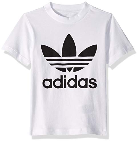adidas Originals unisex-baby Trefoil Tee White/Black 2T