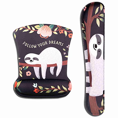 AOKSUNOVA - Alfombrilla de ratón ergonómica, con reposamuñecas para ratón y Teclado