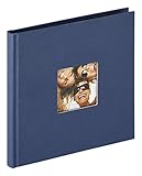 walther design Fotoalbum blau 18 x 18 cm mit Cover-Ausstanzung, Fun FA-199-L