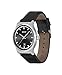 BOSS Men's Candor Stainless Steel Case and Black Leather Strap Watch, Contemporary Design for Everyday Wear, Three-Hand Watch, Model (1514075)