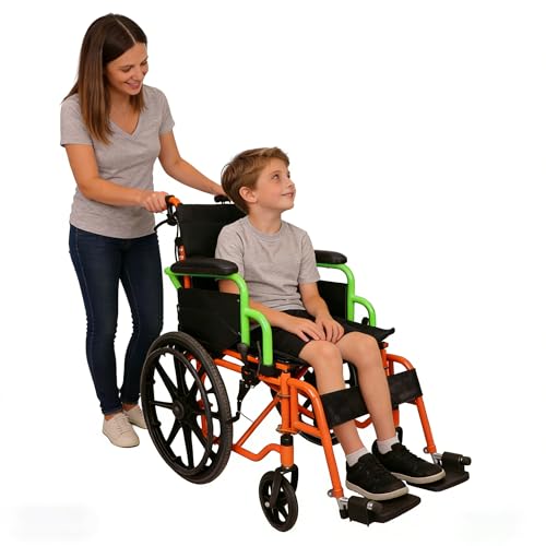 Image of 2026 Model Wheelchair for Kids, Children's Mobility Wheel Chair,Transport Lightweight Foldable,Multi-Functional Disabled Children,for Cerebral Palsy, Kids (Children-B)
