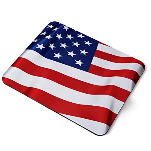 Alfombrilla de ratón flexible con arte impreso de bandera americana