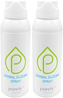 PUREFY Dermal Eczema Airesol Spray (3.4oz, 2pk) Natural Healing. Purefypro Cleansing Technology. Safe for Kids and Everyone. Use Anywhere on The Body. Dermatologist Recommended.