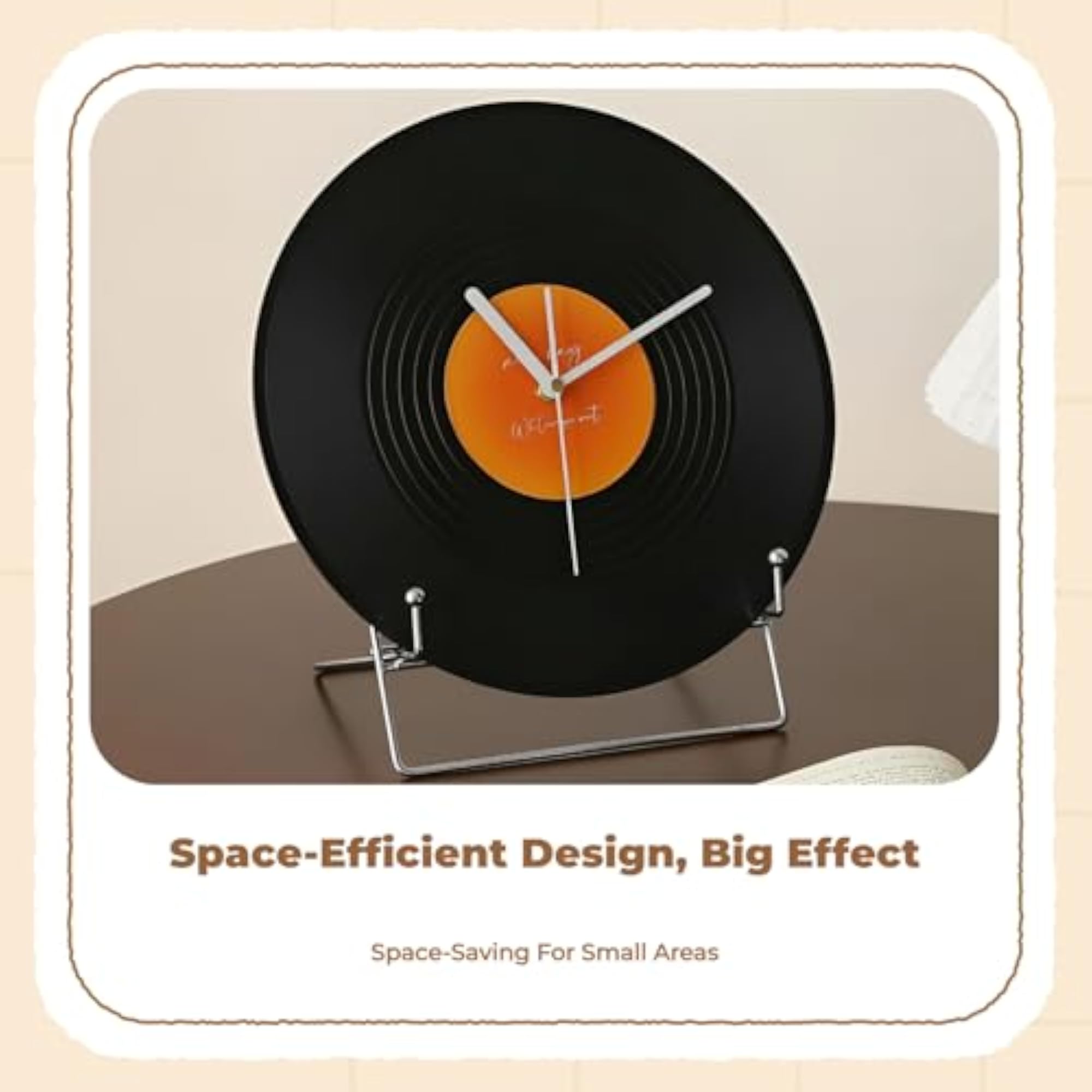 Retro Vinyl Audio-Disc Clock, Artistic Desk Decor