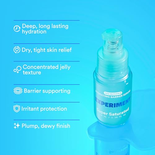 Experiment Super Saturated Ultra Hydrating Barrier Serum - 30% Glycerin, Polyglutamic Acid + Prickly Pear for Intensive Moisture, Plump + Dewy Skin, 1.35 FL OZ - Hydrating Serum for All Skin Types