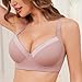 Bralettes for Women Push Up Bra Hide Back Fat Smoothing Bra Lightly T-Shirt Bra (Purple 34C)