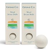 Grove Co. Wool Dryer Balls, Reusable Laundry Balls for Dryer, 100% New Zealand Wool, Reduce Dryin...