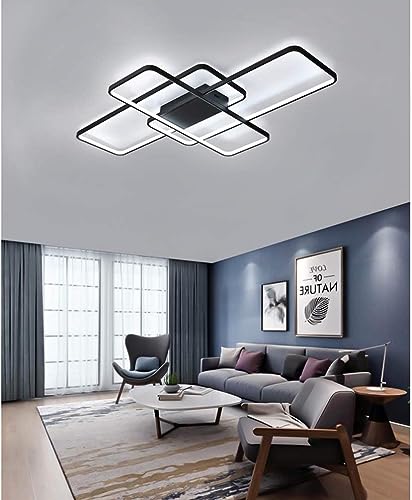 Plafond light dimmable contemporain rectangulaire blanc - 3