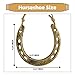 HVSENW Cast Iron Horseshoe Decor - Lucky Horseshoe Wall Decor - Rustic Good Luck Horse Shoe for Western Wedding Cowboy Party Housewarming Christmas Decorations & DIY Craft Projects (Gold)
