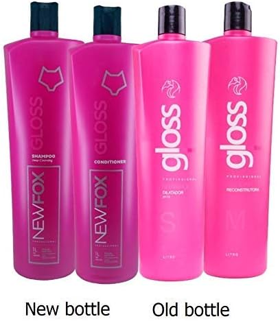 Fox Gloss Brazilian Keratin Treatment 2L | Progressive Brush | Straightening & Smoothing System | Volume Reducer | 100% Straight Hair | Frizz Free