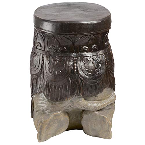 Design Toscano Sultans Elephant Boho Decor Side Table, 20 Inch, Polyresin, Woodtone #TOP5