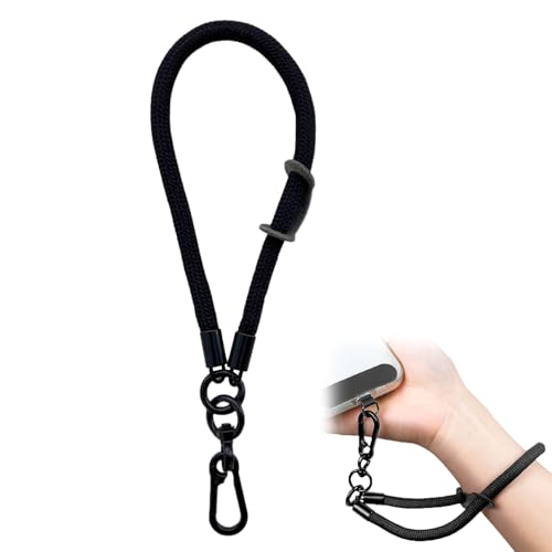 ZWWOGE Cadena corta universal para teléfono móvil, ajustable, cordón para llaves, correa para teléfono móvil, muñeco para el movil, correa para teléfono móvil, antipérdida con parche ultrafino