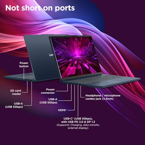 Image of Lenovo IdeaPad Slim 3i - WUXGA Touchscreen Laptop - Intel Core 5 210H (8-Core, Outperforms Intel Core i7-13620H) - Backlit Keyboard - 16GB DDR5-1TB Storage(512GB SSD w / 512GB External)