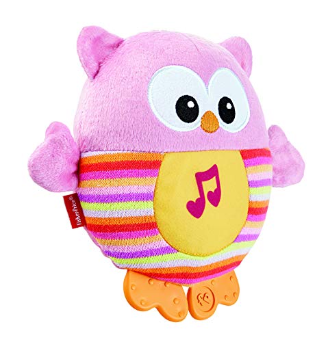 Mattel Fisher-Price CDN88 - Leuchtende Kuschel-Eule, Stoffspielzeug, pink – Bild 3