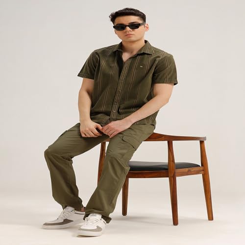 Image of BASICS Premium Cotton Stretch Formal Trousers for Men | Office Pants
