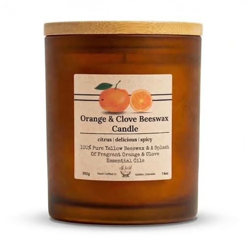 Elk Field Orange Clove Organic Beeswax Candle...