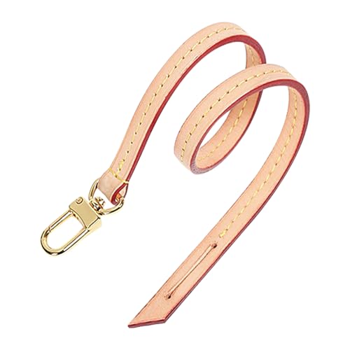 Image of Genuine Vachetta Leather Strap Replacement Handbag Shoulder Purse Strap for Speedy Bags(Apricot-Width:0.39in,Length:23.6in,Single Buckle)