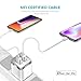 Overtime 3PC Charging Kit, Wall and Car Charger, Apple MFI Certified Lightning to USB-C 6ft Charging Cable for iPhone/iPad & iPod - White