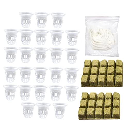 CAXUSD 1 Juego Conjunto de Cultivo sin Suelo esponjas de Cultivo hidropónico Agente humectante de Cultivo hidropónico Lino Menta maceteros Lana Tapones de Arranque de Lana