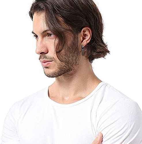 YZstyle Men's Women Punk Stainless Steel Kpop Triangle Shape Design Huggie Hoop Earrings set,Thanksgiving New Year Wedding Gift - Image 6