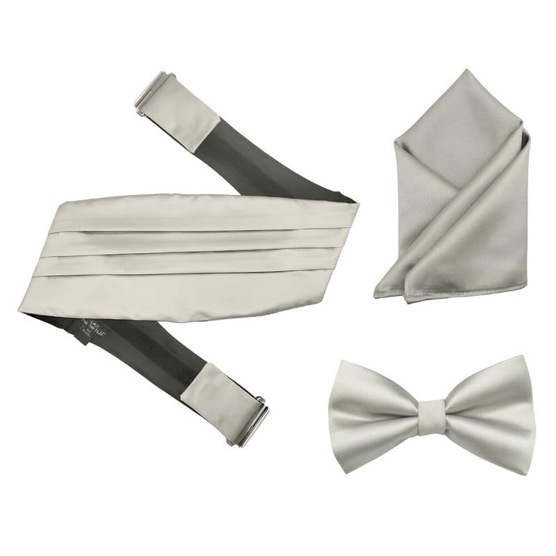 the tie hub Microfiber Cummerbund and Bow Tie Set for Men-picture-32