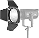 Godox BD-04 Barn Door Metall Scheunentür und Wabengitter und 4 farbige Gelfilter,kompatibel mit Standard-Reflektoren Bowens Mount Kompatibel GODOX LED NEEWER Amaran Aputure LED Video Light