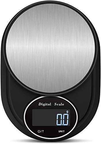 Liudan Food Scale -5kg/0.1g High Precision Stainless Steel Digital Food Kitchen Scale for Baking and Cooking,with LCD Display