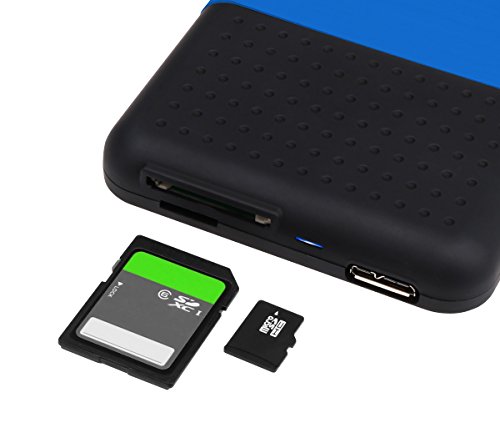 Siig Ju-Sa0S12-S1 Usb 3.0 To Sata Hard Drive With Sd Reader, Storage Enclosure, Sata 6Gb/S, Usb 3.0, Black/Blue #TOP3