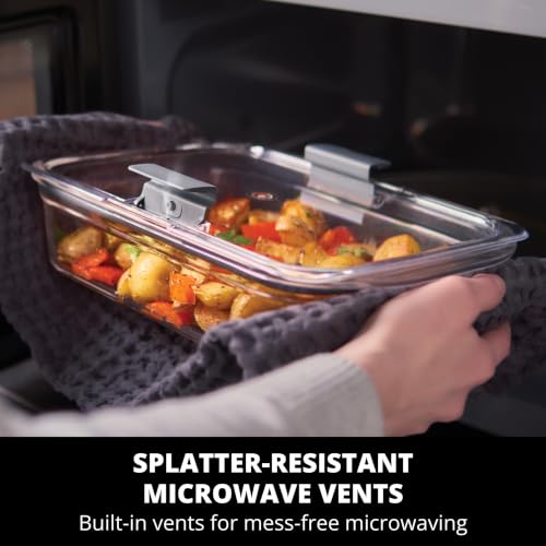 Rubbermaid Brilliance Glass Food Storage Containers, 3.2 Cup, Set of 4, BPA-Free, Leak-Proof, Clear - Image 4