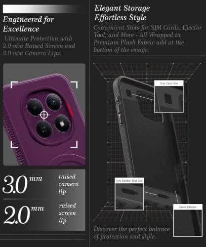 Image of WOW IMAGINE Back Case Cover for Mi Redmi Note 15 5G 2025 | Poco M8 5G | Soft Matte Silicone Case| Slim Fit & Shockproof | Camera Protection Bumper Cover (Purple)