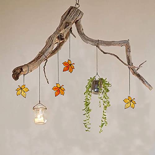 Haosum Maple Leaves Suncatcher For Window,Stained Glass Window Hanging, Home Decorations,Fall Leaves Decor, Gifts For Women… #TOP4