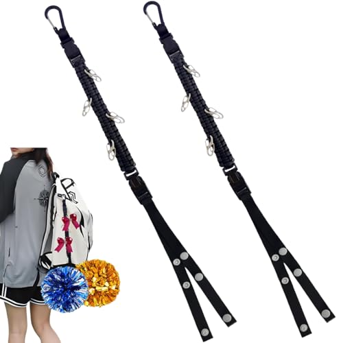 nsgglecher 2Pcs Multifunctional Pom Pom Holder for Backpack, Cheer Bow Holder Protect Cheer Poms, Portable Pom Poms Straps?Perfect Accessory for Cheerleaders, Cheer Girls Sports Gifts(No Pom Poms)