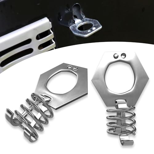 Image of 2 PCS RV Water Heater Latch Cam Lock, Stainless Steel Camper Water Heater Fastener, RV Water Heater Door Latch Assembly Replacement Parts, Universal for Rvs Camper (Silver)