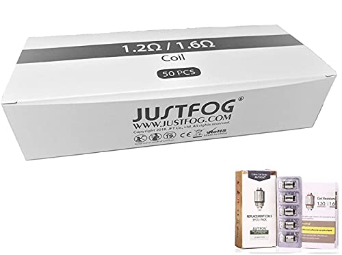 Justfog Résistance, Coils Pack de 50 1.6 ohm pour q16, p16a, q14, p14a, g14, q16c, q16 pro (10...