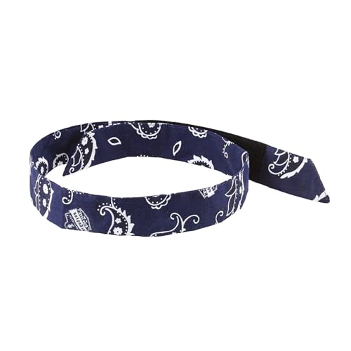 Image of Ergodyne Cooling Bandana, Navy Western, Evaporative Polymer Crystals for Cooling Relief, Quick and Secure Fit, Ergodyne Chill Its 6705