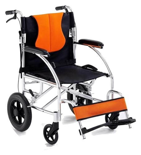 折りたたみ車椅子 折りたたみ車椅子自走式軽量アルミニウム高齢者障害者ケア付きアテンダントブレーキ付き屋内および屋外用 快適