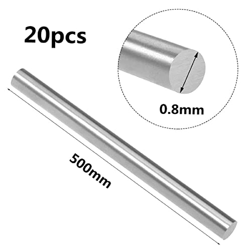 304 roestvrijstalen massieve ronde staaf, ronde staaf, rond staal, roestvrijstalen staaf, ronde stalen staaf, diameter 0… - Image 3