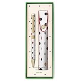 Kate Spade New York Stylus Pen for Touch Screens, Metal Ballpoint Pen with Black Ink and Storage Pouch (Ladybug Dot)