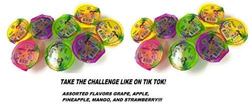 Jelly Cups Fruit Ju-C- Total of 16 Delicious Cups - Jelly Candy Challenge Snack From Trending Social Media