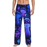 Zelinge Fantasy Mushrooms Mens Pjs Pajama Pants Pajama Bottoms For Men Sleep Lounge Pant XL